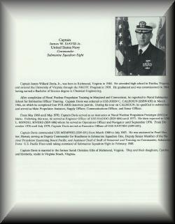 Captain James W. Davis Jr., Commander Submarine Squadron Eight Bio
