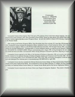 Commander Benton C Greene, Commanding Officer SSN-585 Bio